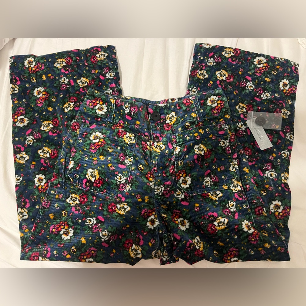 Anthropologie Floral Patterned Pants